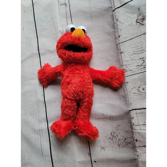 Sesame Street 2016 Hasbro TICKLE ME ELMO 14” Works Great! Giggles Talks Vibrates - Picture 1 of 7